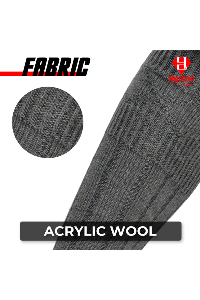 Comfortable Wool Blend Grey Kilt Hose | High-Quality Kilt Socks