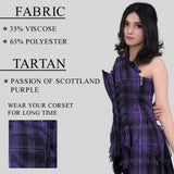Bella Tartan Corset (Passion Of Scotland Purple)