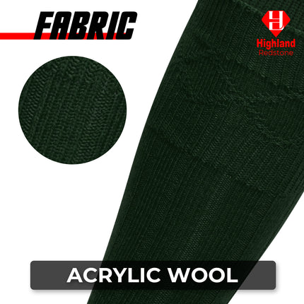 Wool Blend Kilt Green Hose for Traditional Scottish Attire