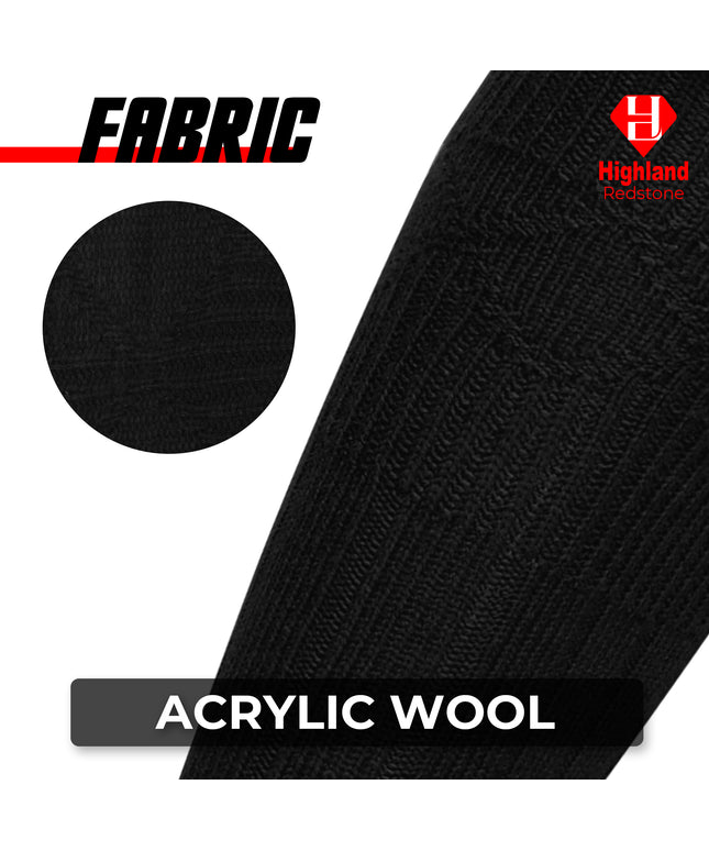 Comfortable Wool Blend Black Kilt Hose | High-Quality Kilt Socks