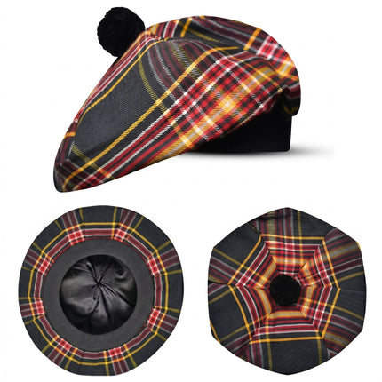 Tam O'Shanter Hat with Pompom | Firefighter Tartan (Discontinued)
