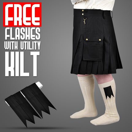 Phantom Modern Black Utility Kilt