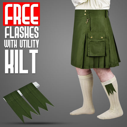 Phantom Modern Olive Green Utility Kilt