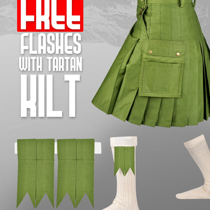 Phantom Modern Utility Kilt | Olive Green