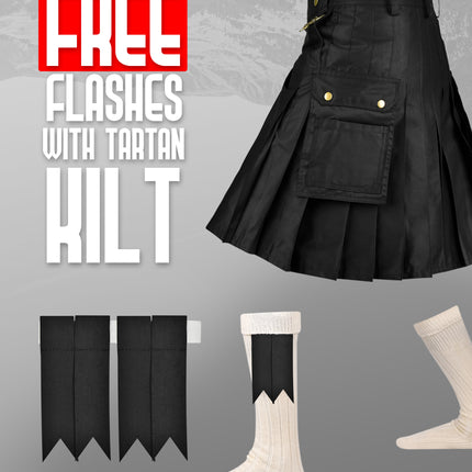 Phantom Modern Utility Kilt | Black