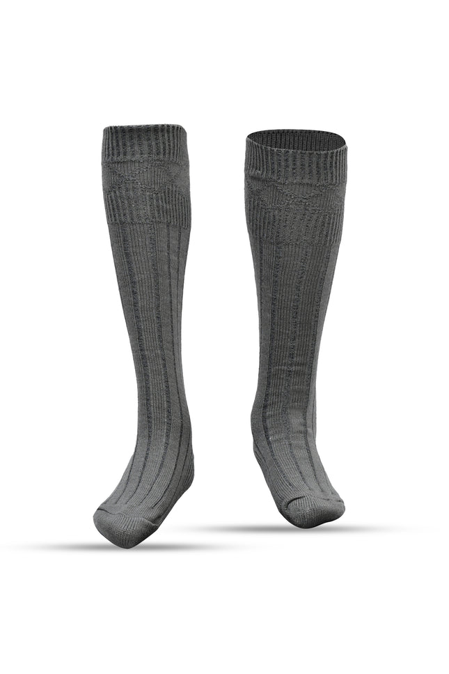 Comfortable Wool Blend Grey Kilt Hose | High-Quality Kilt Socks
