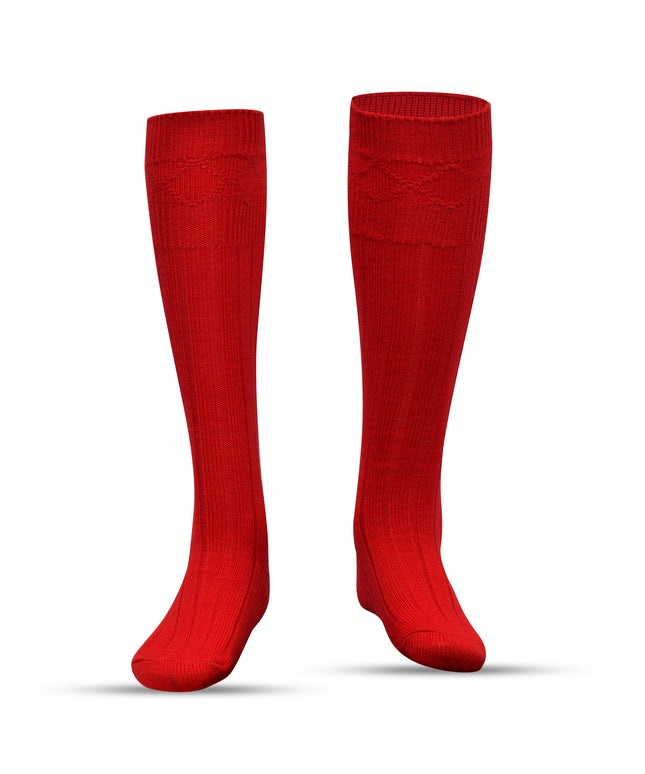 Comfortable Wool Blend Red Kilt Hose | High-Quality Kilt Socks