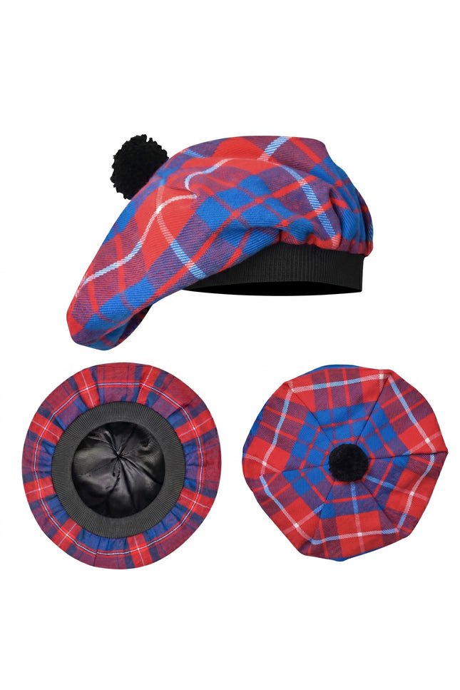 Tam O'Shanter Hat with Pompom | Hamilton Red Tartan