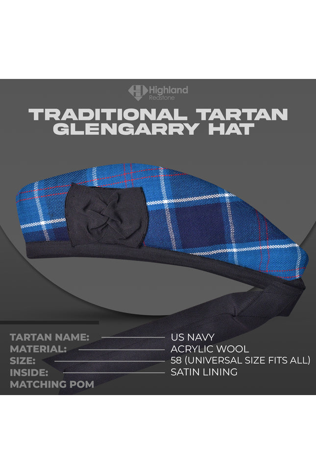 Official US Navy Glengarry Hat with Emblem