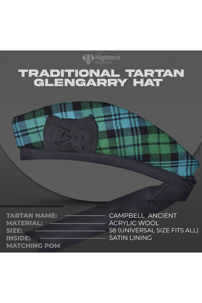 Campbell Ancient Glengarry Hat - Highland Redstone