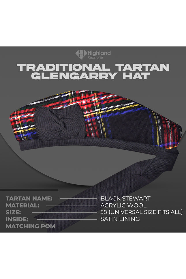 Black Stewart Glengarry