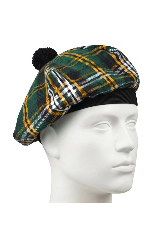 Tam O'Shanter Hat with Pompom | Irish Heritage Tartan