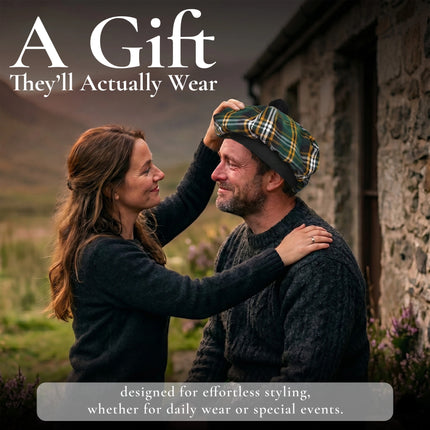 Tam O'Shanter Hat with Pompom | Irish Heritage Tartan