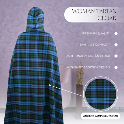 Women Tartan Cloak - Ancient Campbell
