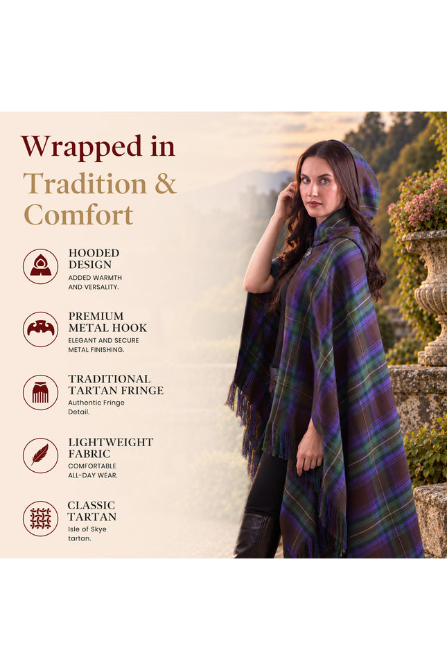 Women Tartan Cloak - Isle of Skye