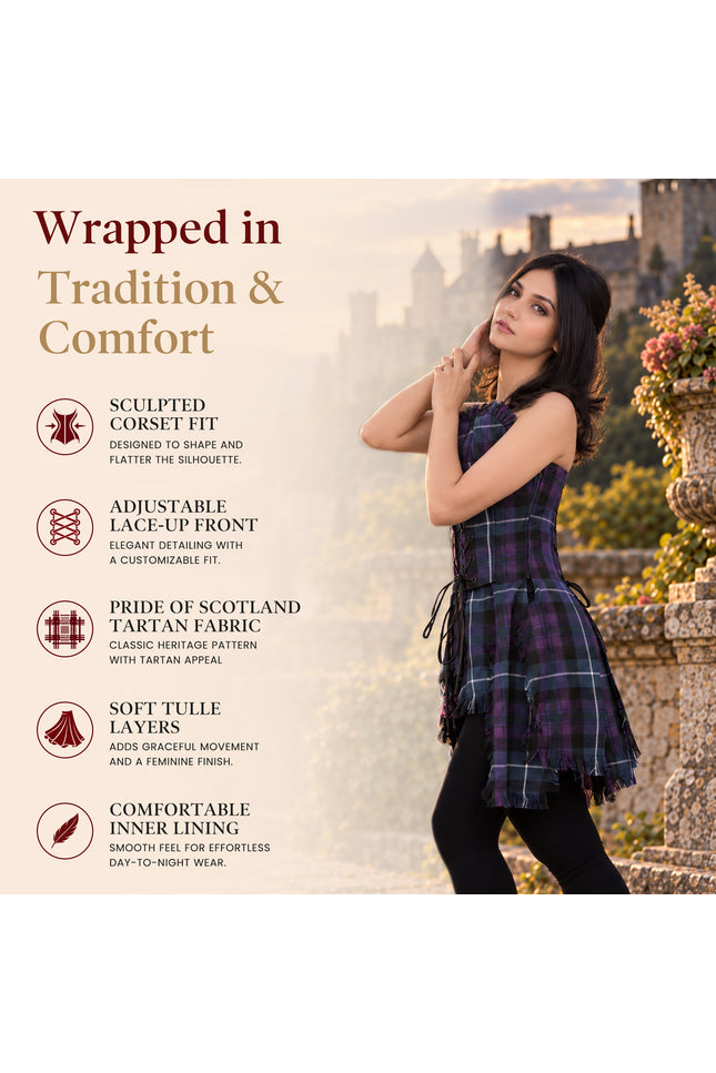 Corset Bella Tartan (Fierté de l'Écosse)