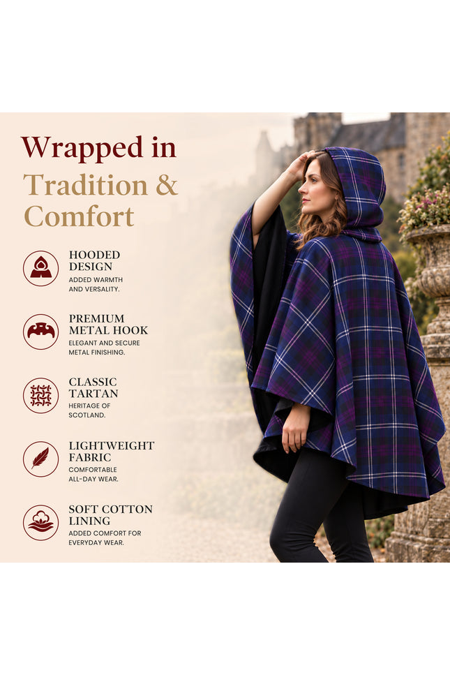 Cape en tartan pour femme - Héritage d'Écosse