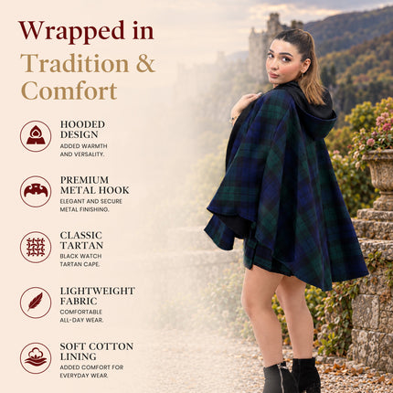 Cape écossaise femme - Black Watch