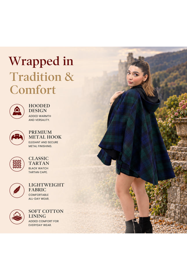 Cape écossaise femme - Black Watch