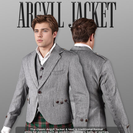 Grey Argyll Jacket & Vest