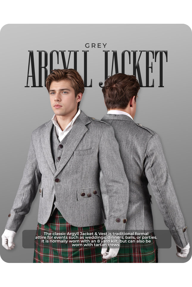 Grey Argyll Jacket & Vest