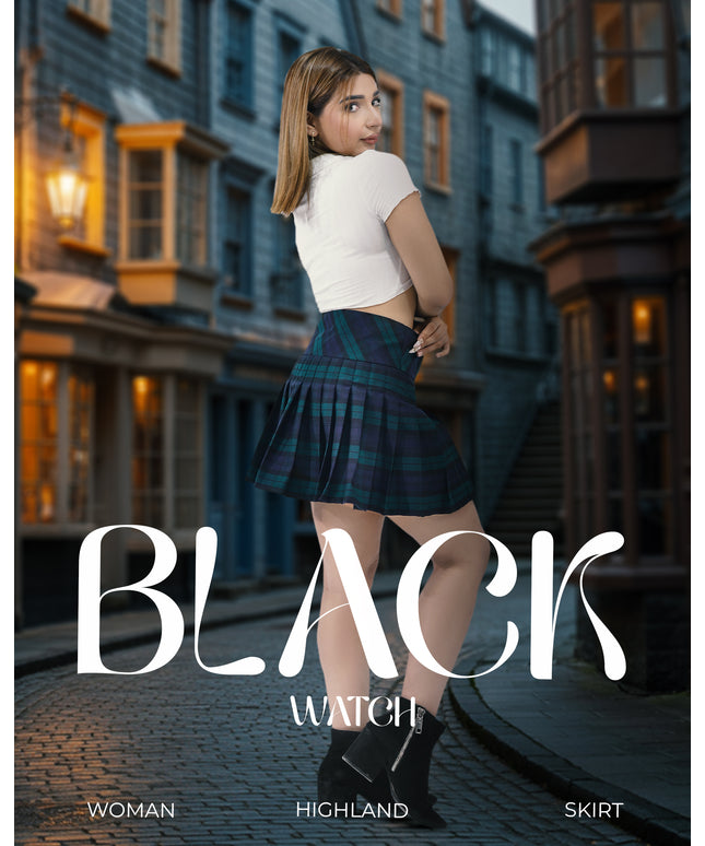 Women's Tartan Billie Skirt | Black Watch