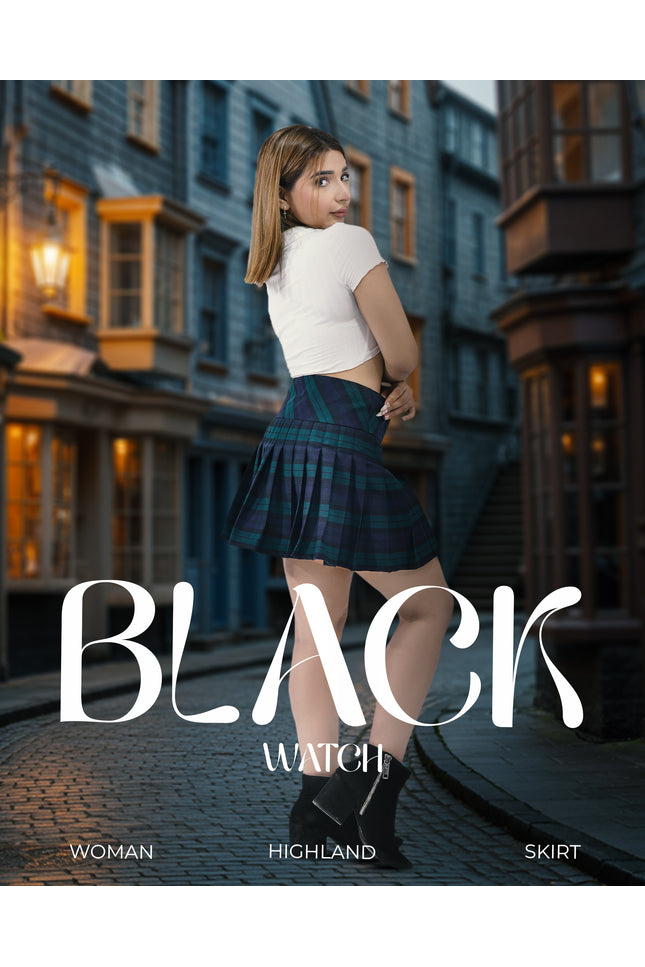 Women's Tartan Billie Skirt | Black Watch