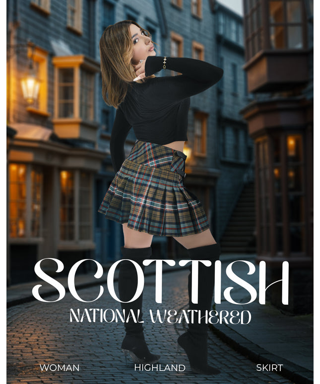 Women's Tartan Billie Skirt | Scottish Heritage Weathered