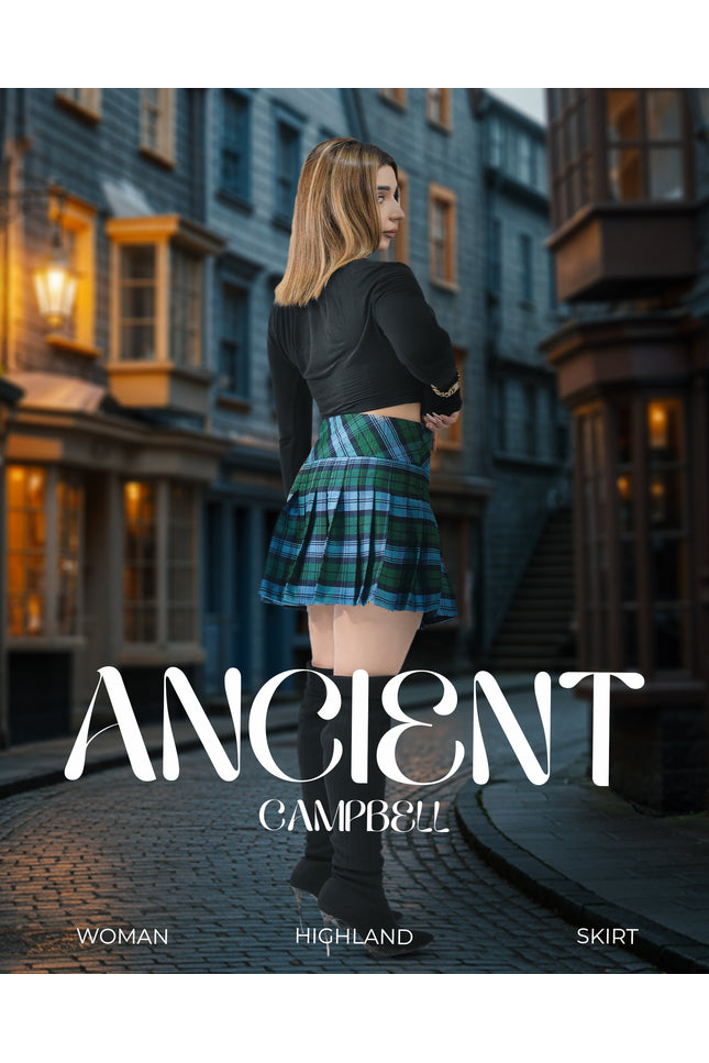 Women's Tartan Billie Skirt | Ancient Campbell