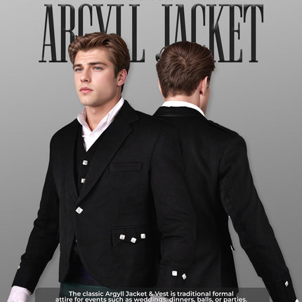 Black Argyll Jacket & Vest