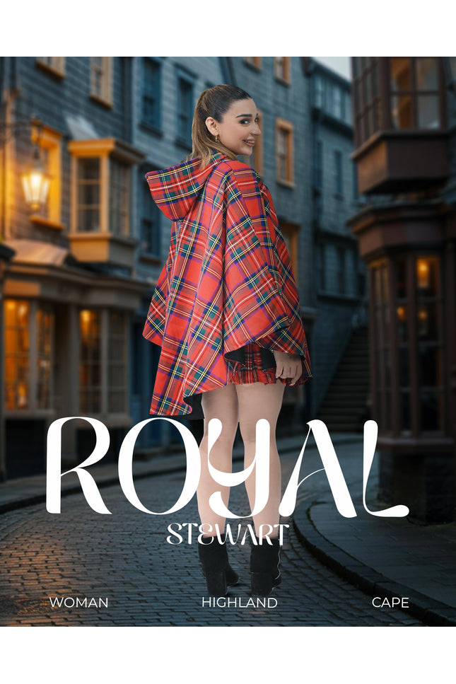 Women Tartan Cape - Royal Stewart