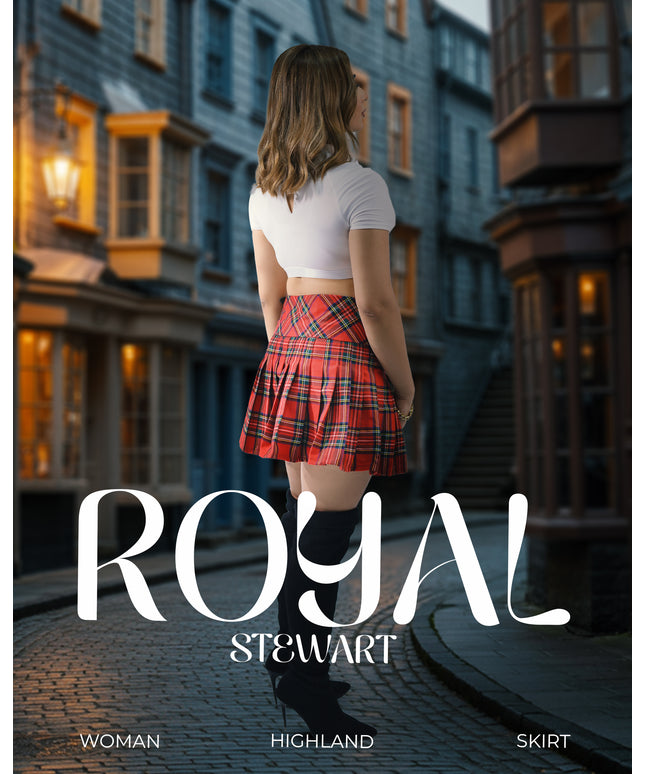 Women's Tartan Billie Skirt| Royal Stewart