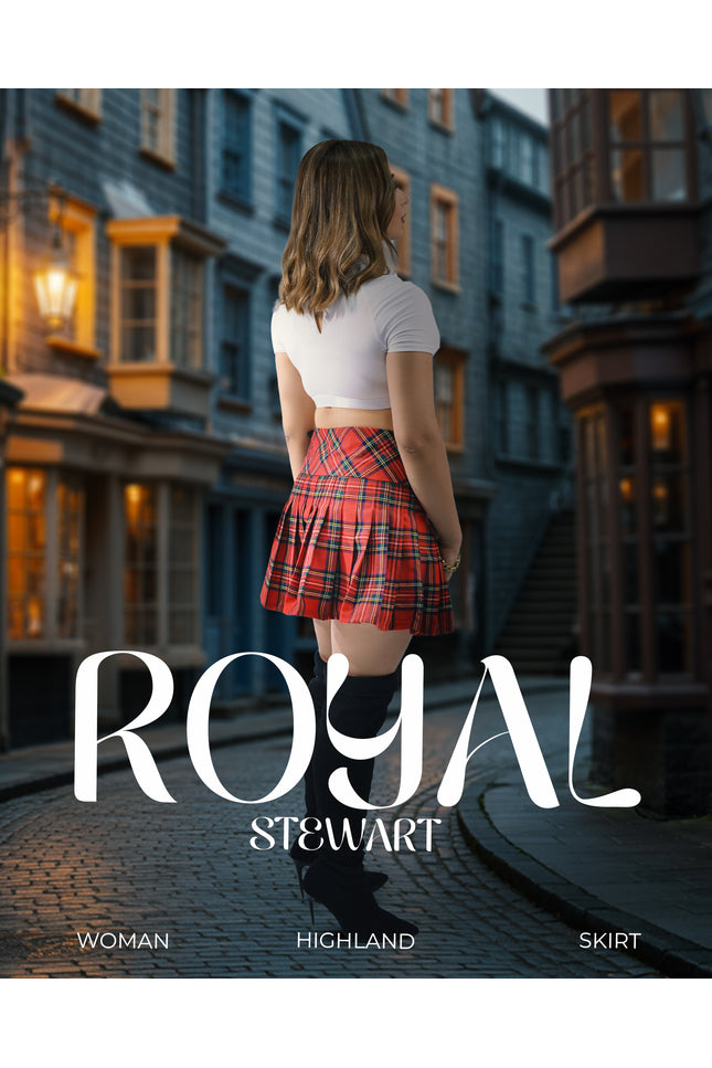 Women's Tartan Billie Skirt| Royal Stewart