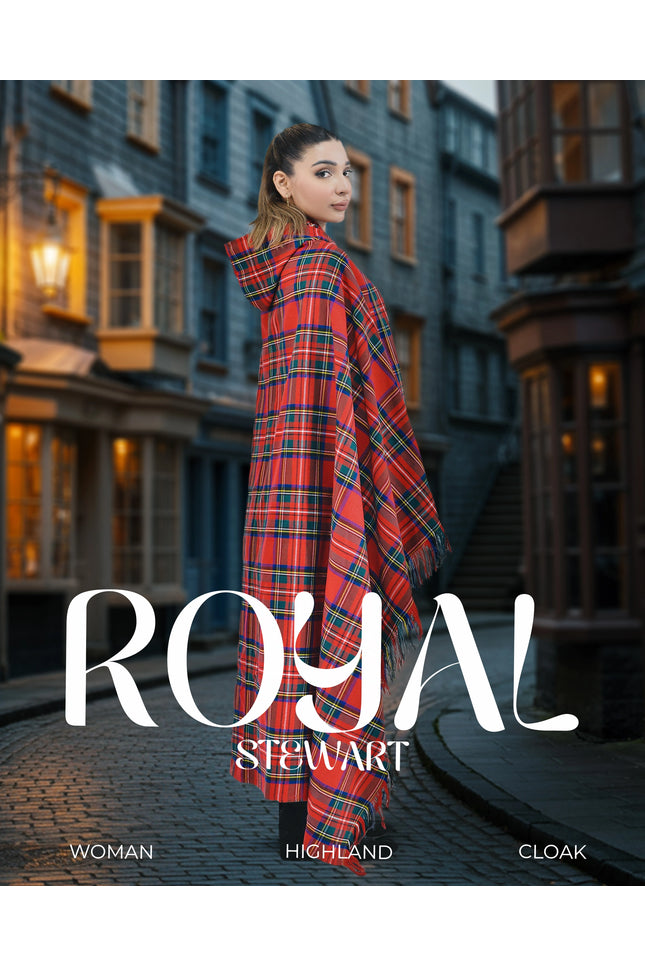 Women Tartan Cloak - Royal Stewart