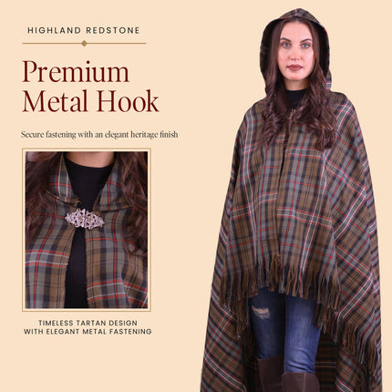 Cape écossaise à carreaux pour femme - Scottish Heritage vieilli