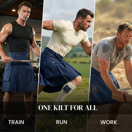 Phantom Modern Utility Kilt - Blue | Big & Tall
