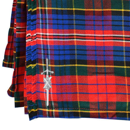 Chrome Saint Andrew kilt pin with Saint Andrew's Cross design