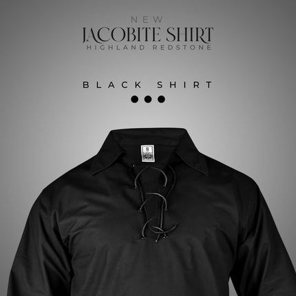 Highland Black Kilt Shirt - Traditional Scottish Style
