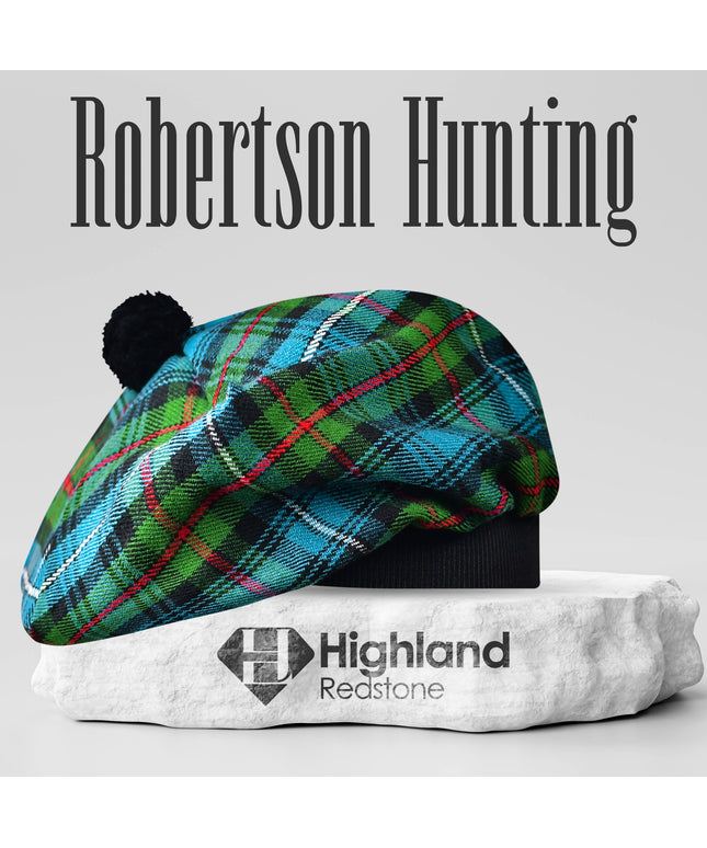 Tam O'Shanter Hat with Pompom | Robertson Hunting Tartan