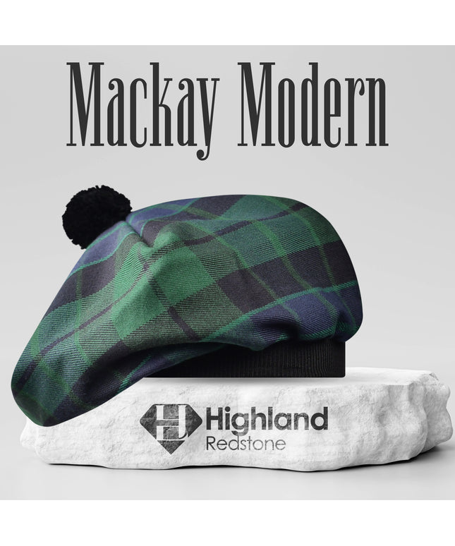 Tam O'Shanter Hat with Pompom | MacKay Modern Tartan