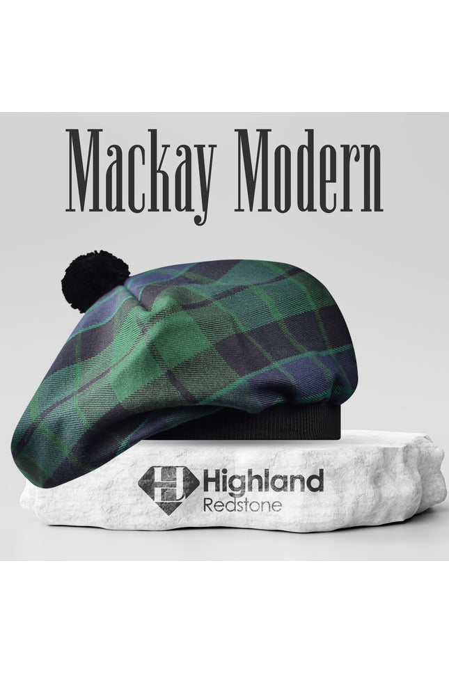 Tam O'Shanter Hat with Pompom | MacKay Modern Tartan