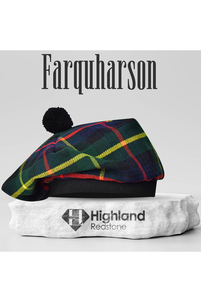 Tam O'Shanter Hat with Pompom | Farquharson Tartan