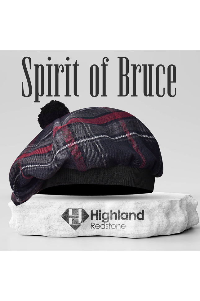 Tam O'Shanter Hat with Pompom | Spirit of Bruce Tartan