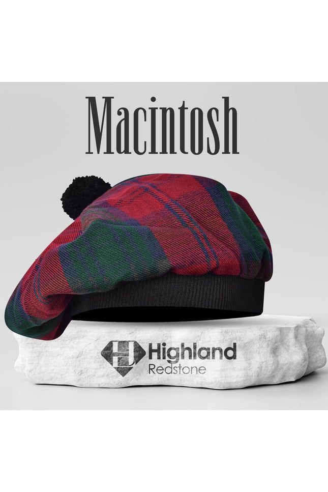 Tam O'Shanter Hat with Pompom | Macintosh Tartan