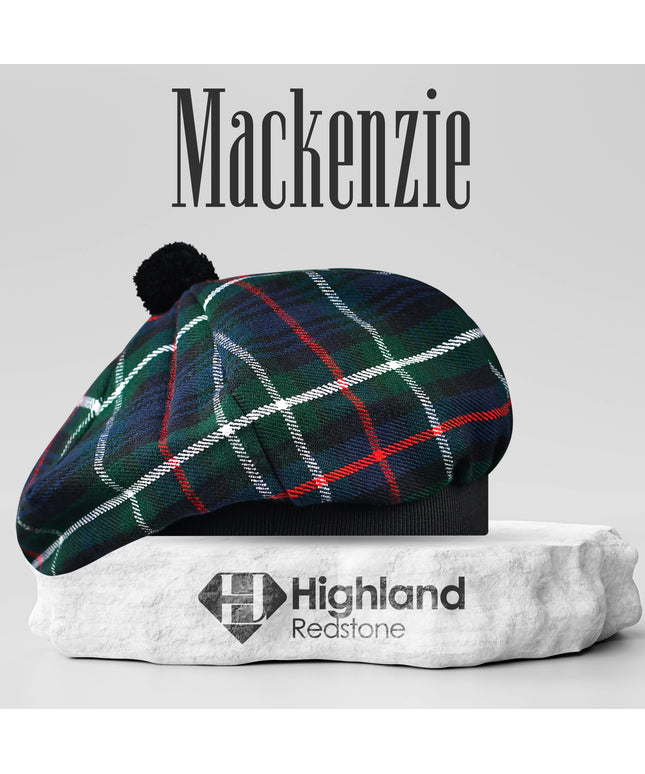 Tam O'Shanter Hat with Pompom | MacKenzie Tartan