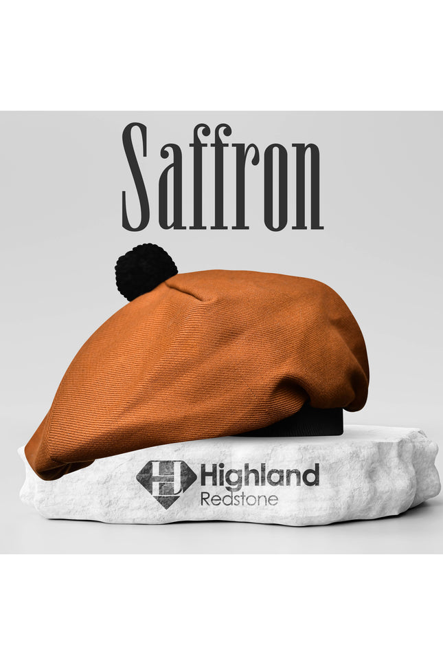 Tam O'Shanter Hat with Pompom | Saffron