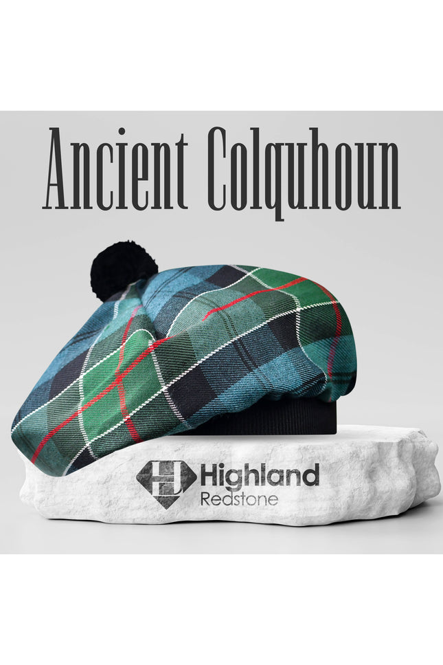 Tam O'Shanter Hat with Pompom | Ancient Colquhoun Tartan