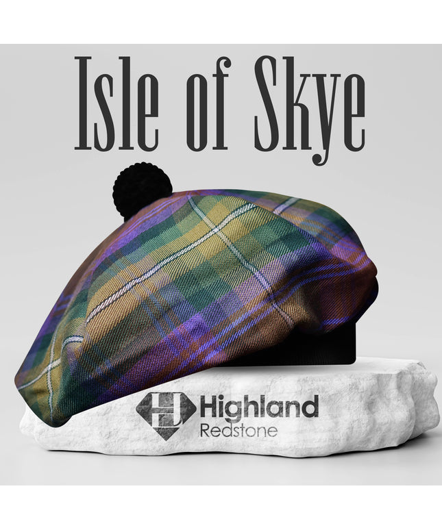 Tam O'Shanter Hat with Pompom | Isle of Skye Tartan