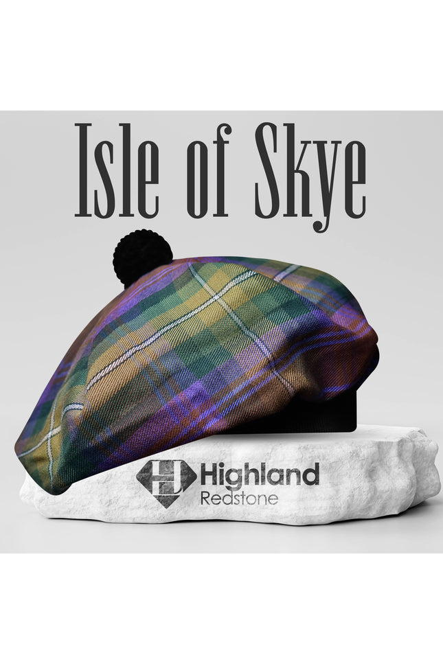 Tam O'Shanter Hat with Pompom | Isle of Skye Tartan