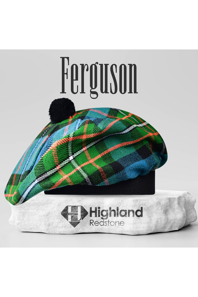 Tam O'Shanter Hat with Pompom | Ferguson Tartan